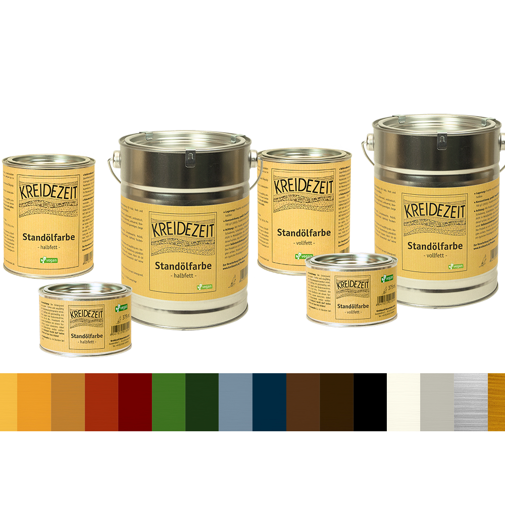 Standölfarbe, Schlussanstrich farbig